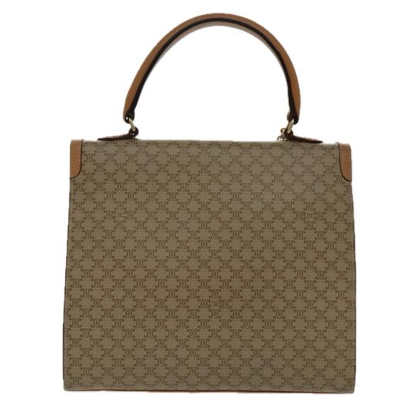 CELINE Macadam Canvas Hand Bag Coated Canvas Beige - Picture 3 of 12